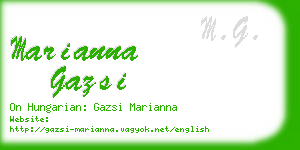 marianna gazsi business card